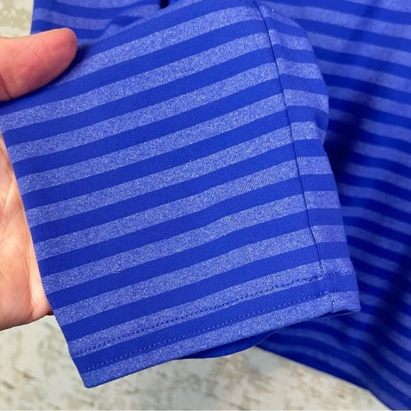 COOLIBAR Womens UPF 50+ Long Sleeve Polo XL Blue Striped - Picture 6 of 16